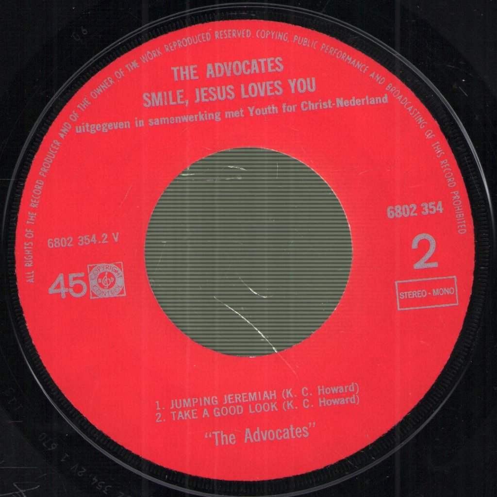 Advocates - Smile, Jesus Loves You - 7 Inch