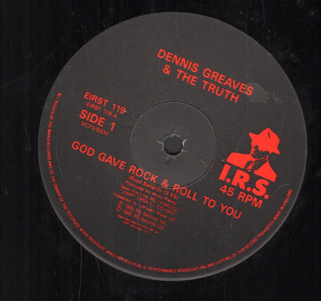 Dennis Greaves And The Truth - God Gave Rock N Roll To You - 12 Inch