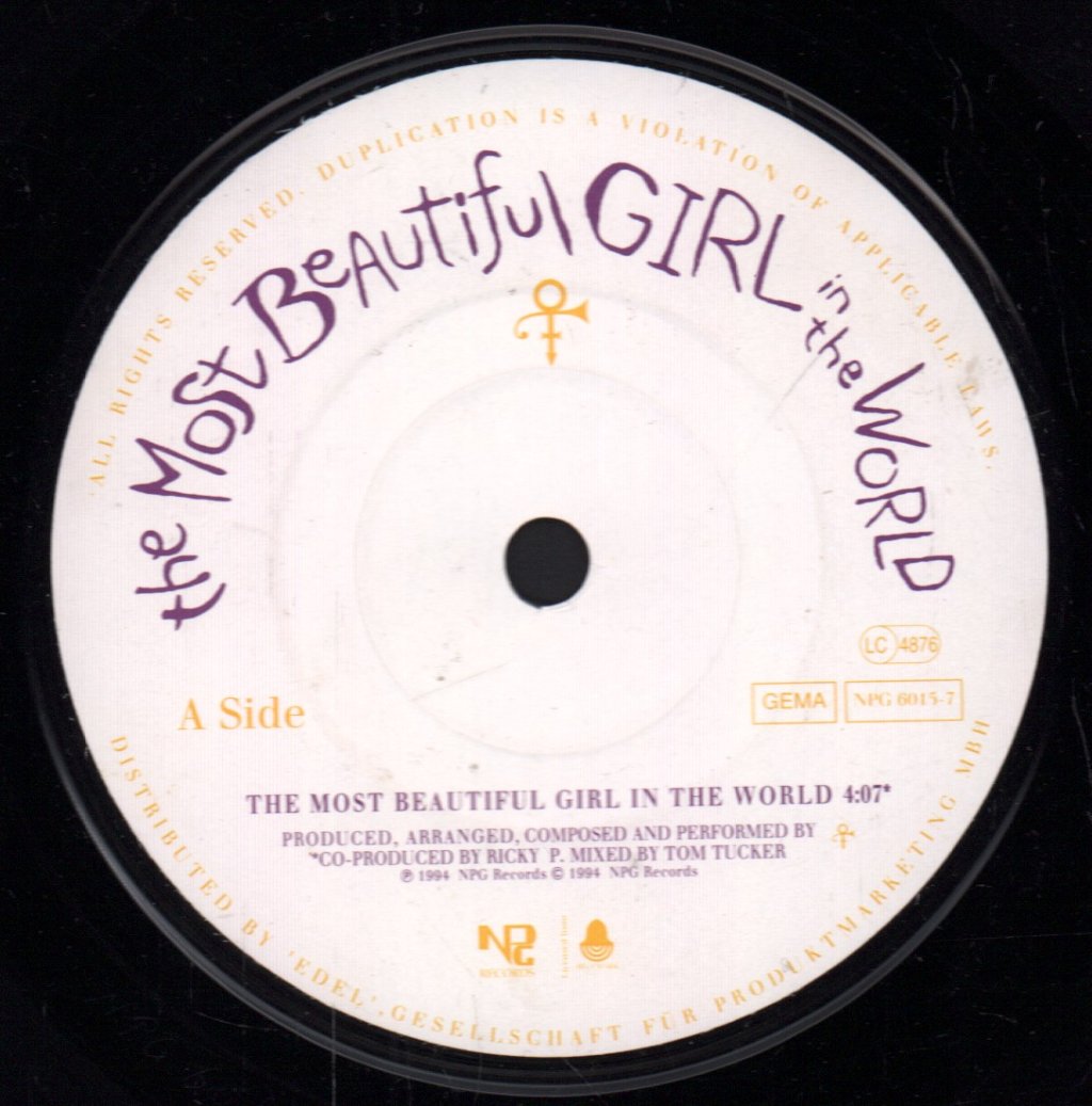 Prince - Most Beautiful Girl In The World - 7 Inch
