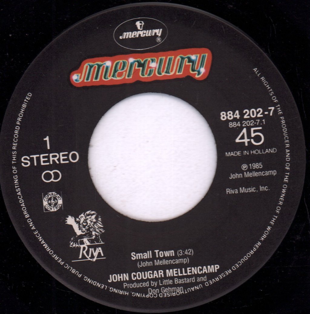 John Cougar Mellencamp - Small Town - 7 Inch