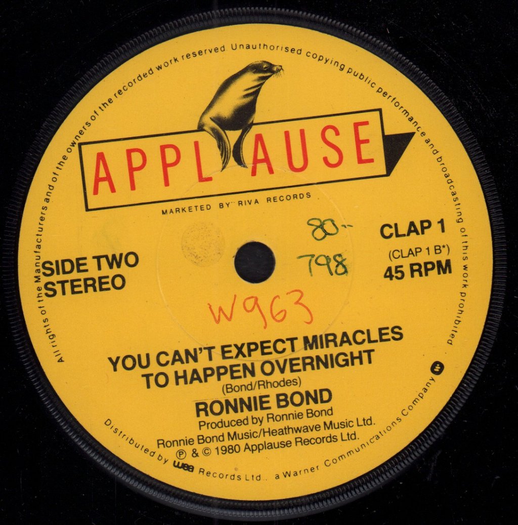 Ronnie Bond - Fly On The Wall - 7 Inch