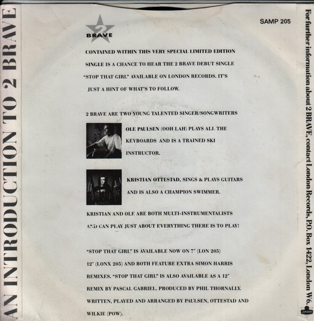 2 Brave - Stop That Girl - 7 Inch