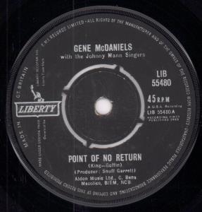 Gene Mcdaniels - Point Of No Return - 7 Inch