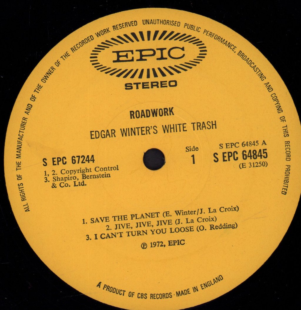 Edgar Winter's White Trash - Roadwork - Double Lp