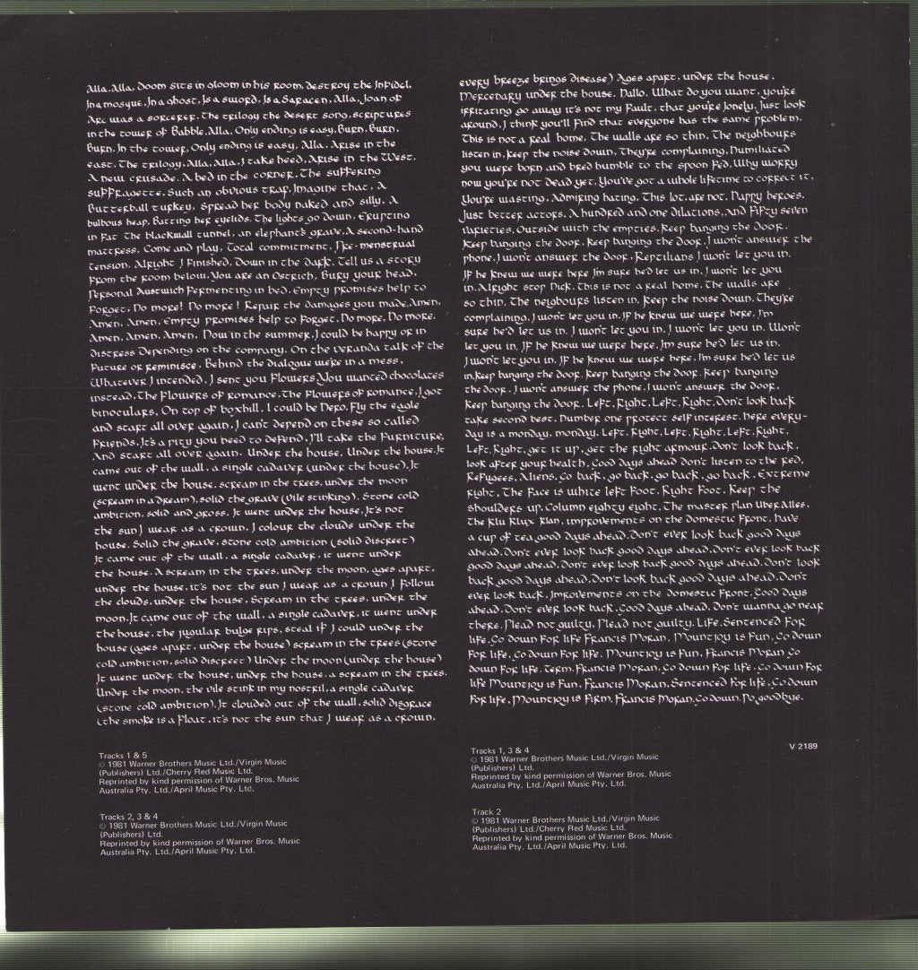 Public Image Limited - Flowers Of Romance - Lp