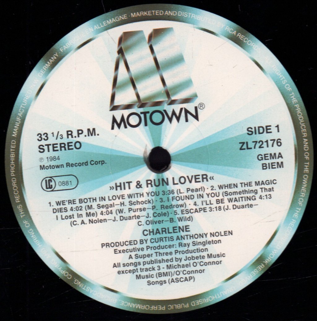 Charlene - Hit And Run Lover - Lp