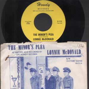 Lonnie Mcdonald - Minor's Plea - 7 Inch