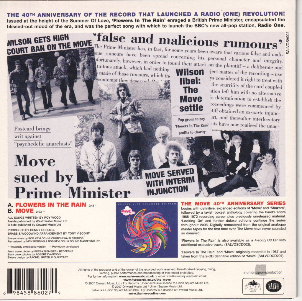 Move - Flowers In The Rain - 7 Inch