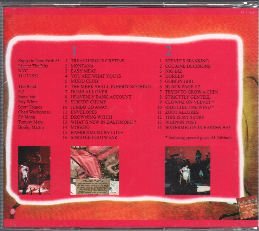 Frank Zappa - Zappa In New York - Double Cd