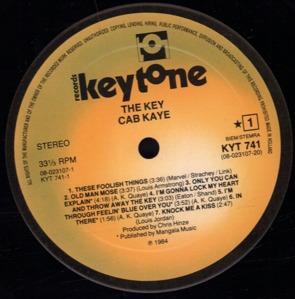 Cab Kaye - Key - Lp