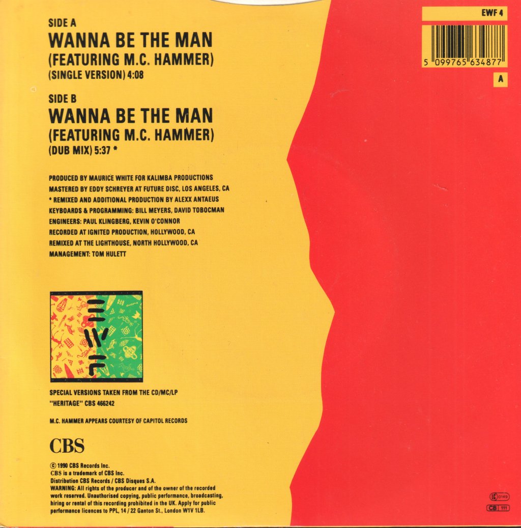 Mc Hammer - Wanna Be The Man - 7 Inch