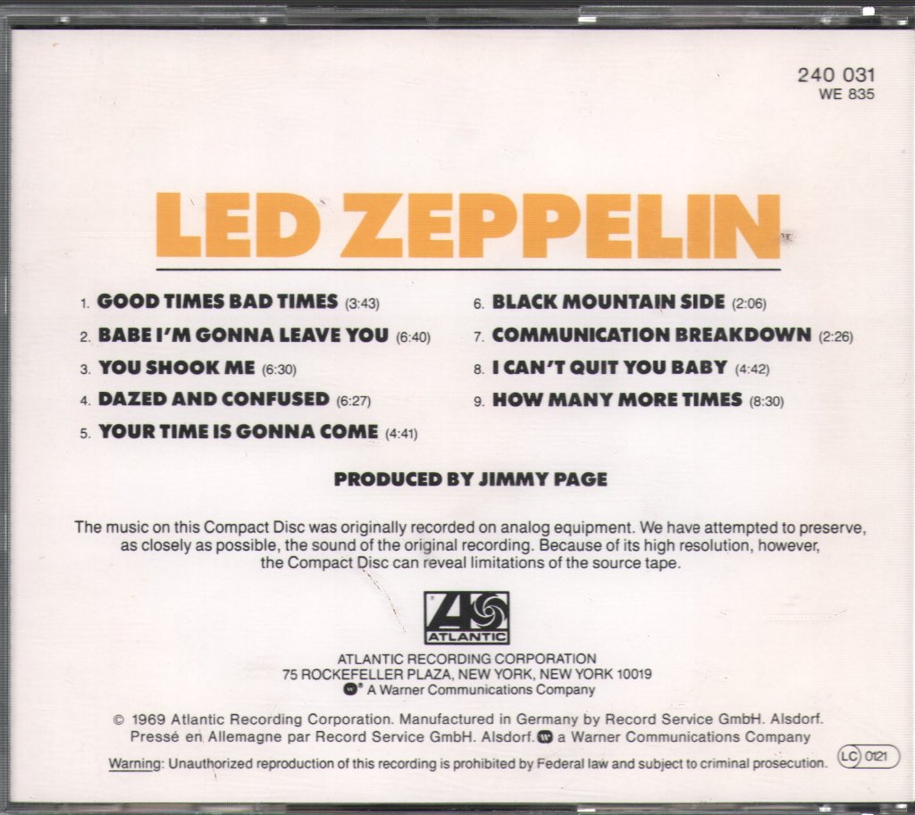 Led Zeppelin - Led Zeppelin - Cd