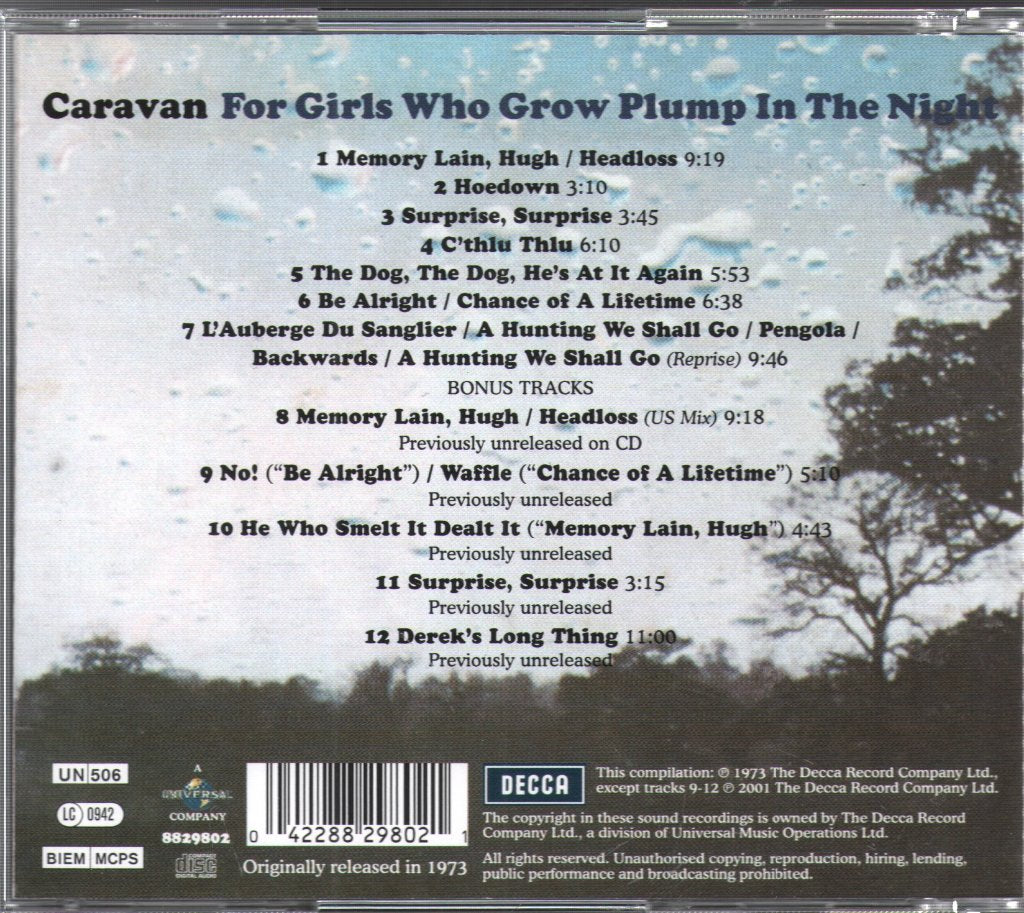 Caravan - For Girls Who Grow Plump In The Night - Cd
