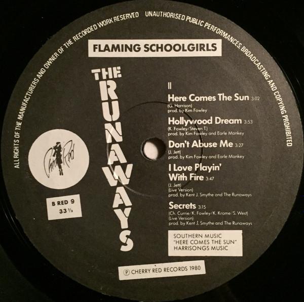 runaways with cherie currie - Flaming Schoolgirls - Lp