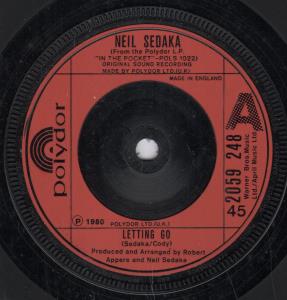 Neil Sedaka - Letting Go - 7 Inch