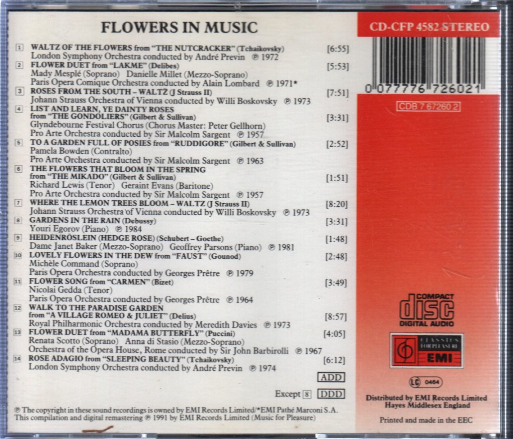 Various Artists - Flowers In Music - Cd