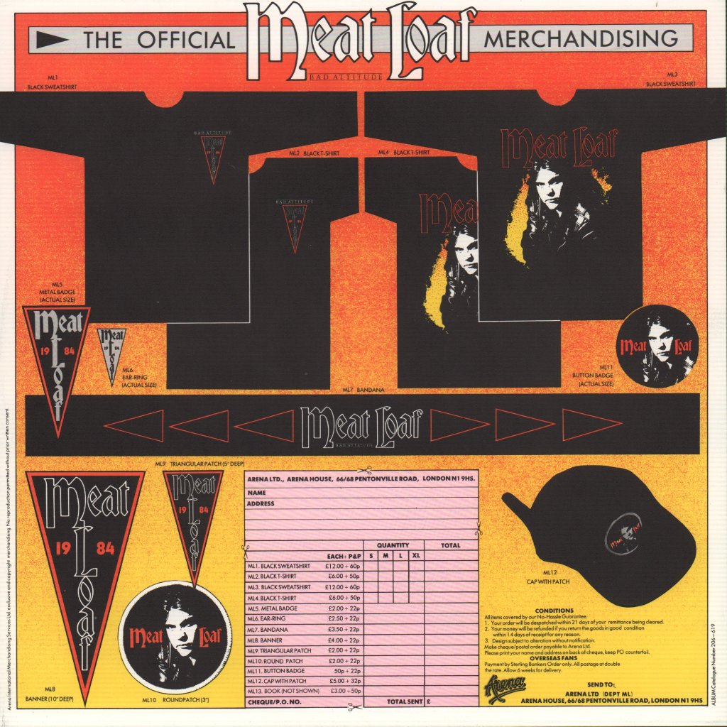 Meat Loaf - Bad Attitude - Lp