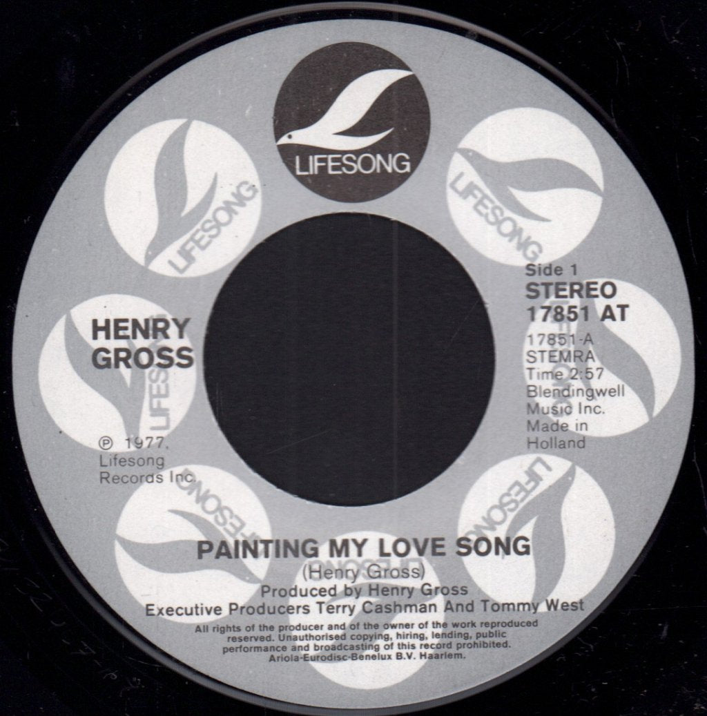 Henry Gross - Painting My Love Songs - 7 Inch