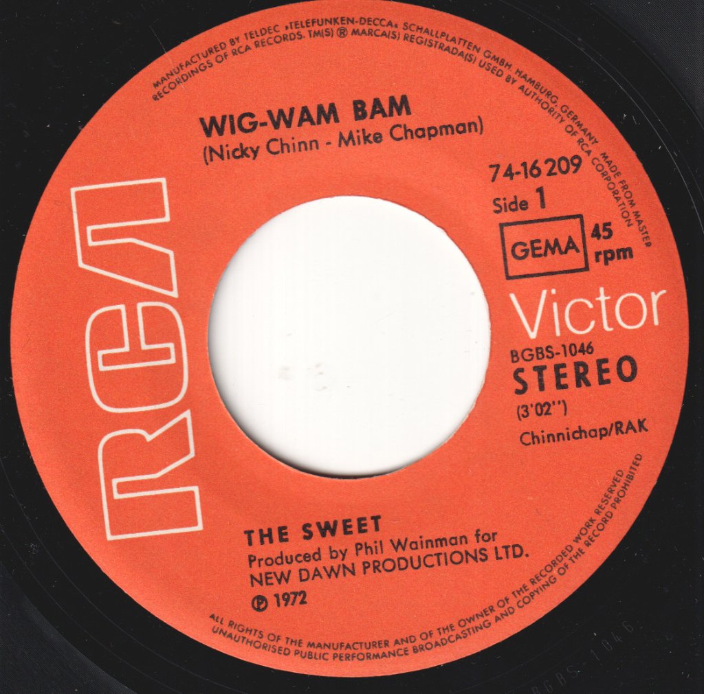 Sweet - Wig-Wam Bam - 7 Inch