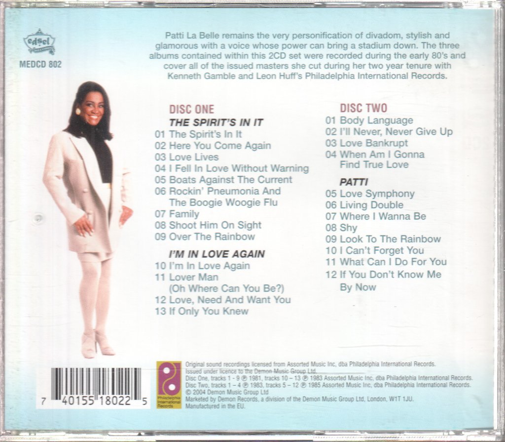 Patti Labelle - Spirit's In It / I'm In Love Again / Patti - Double Cd