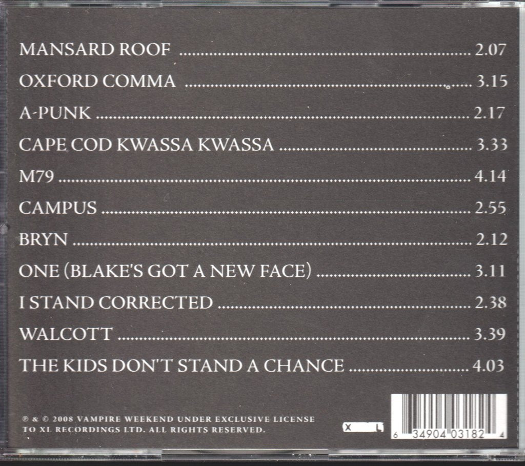 Vampire Weekend - Vampire Weekend - Cd