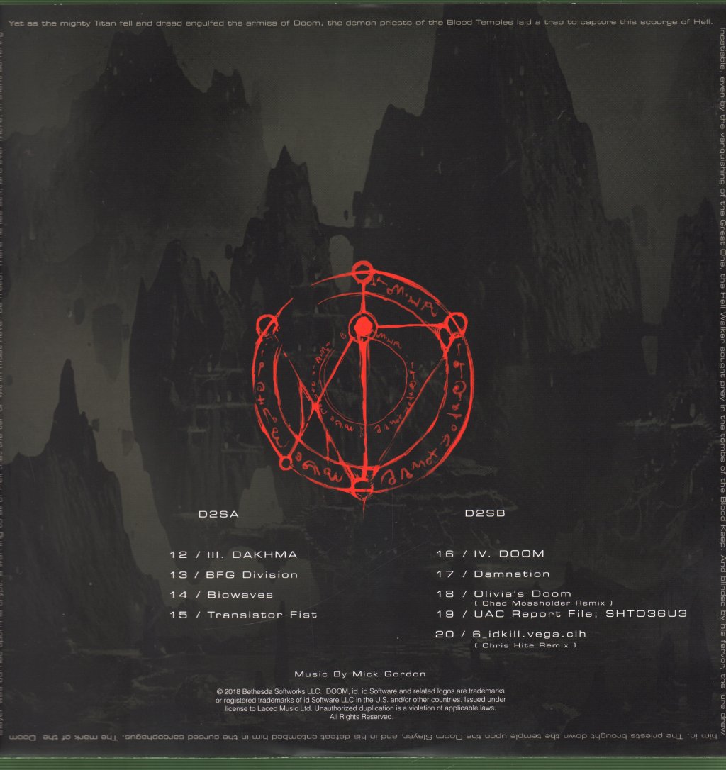 Mick Gordon - Doom (Original Game Soundtrack) - Double Lp