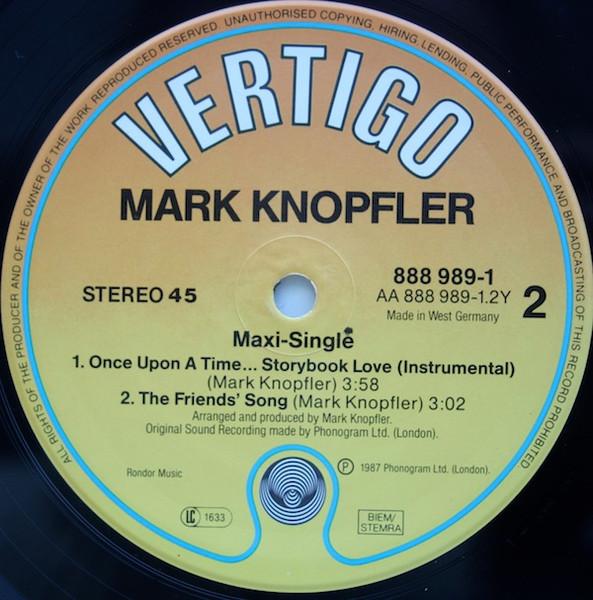 Mark Knopfler And Willy Deville - Storybook Love Theme From The Princess Bride - 12 Inch