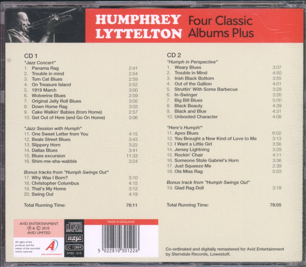 Humphrey Lyttelton - Four Classic Albums Plus - Double Cd
