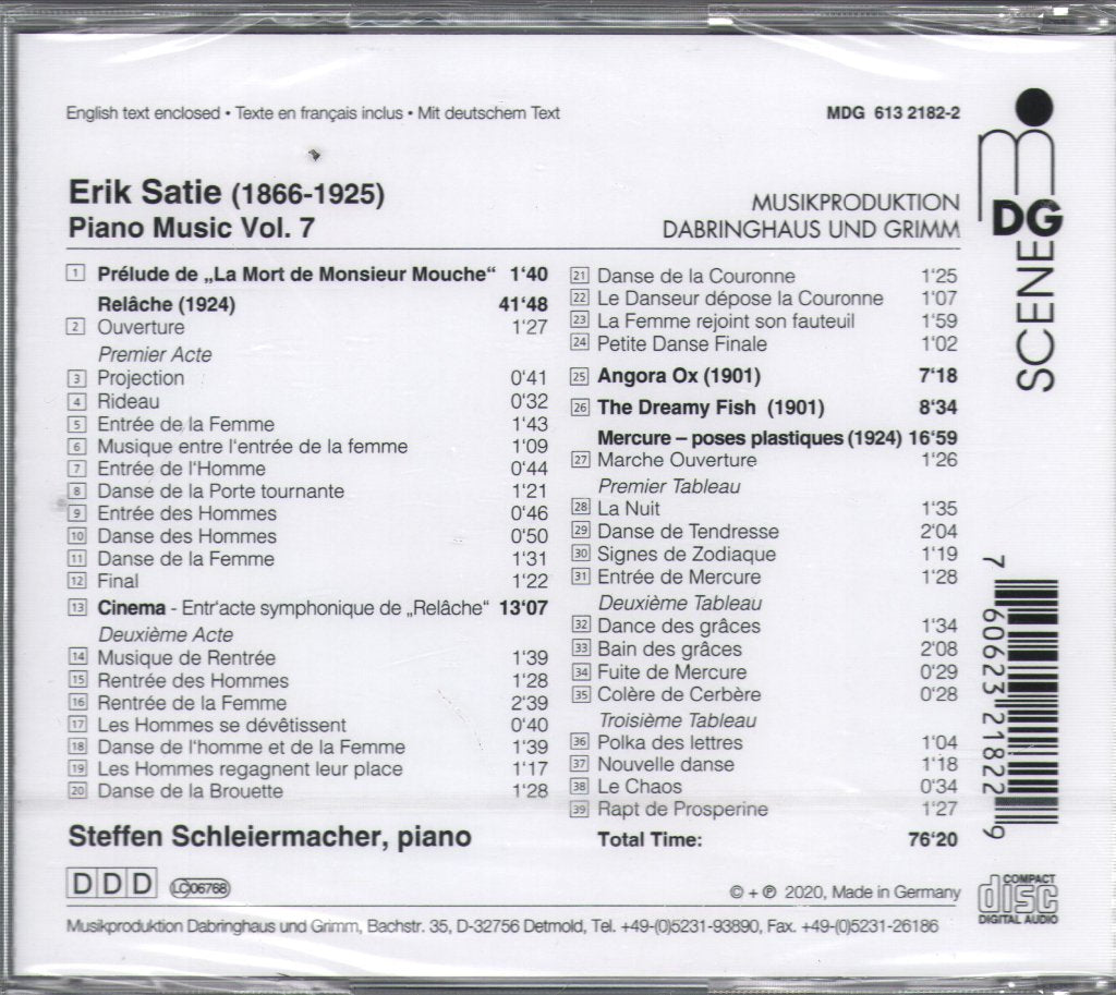 Erik Satie - Piano Music, Vol. 7 - Cd