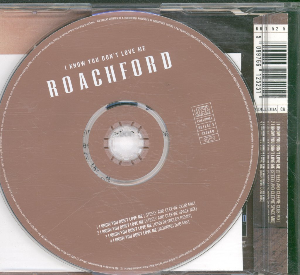 Roachford - I Know You Don't Love Me - Cd