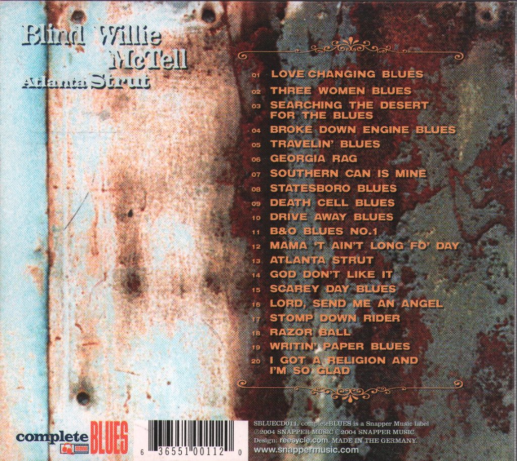 Blind Willie Mctell - Atlanta Strut - Cd