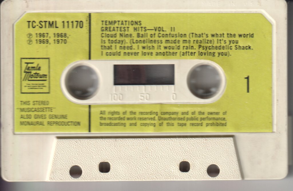 Temptations - Greatest Hits - Vol. II - Cassette