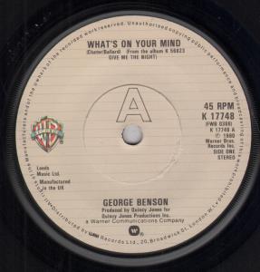 George Benson - What's On Your Mind - 7 Inch