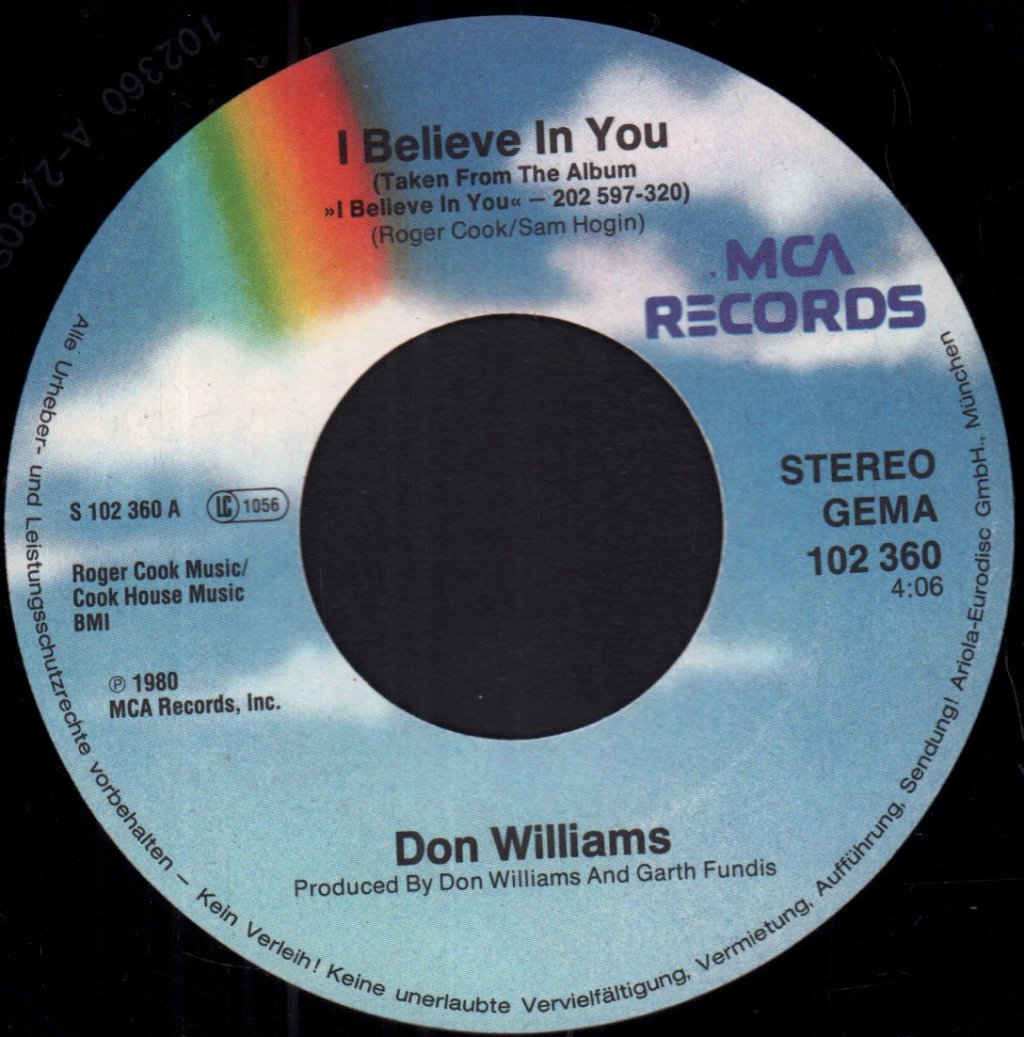 Don Williams (2) - I Believe In You - 7 Inch