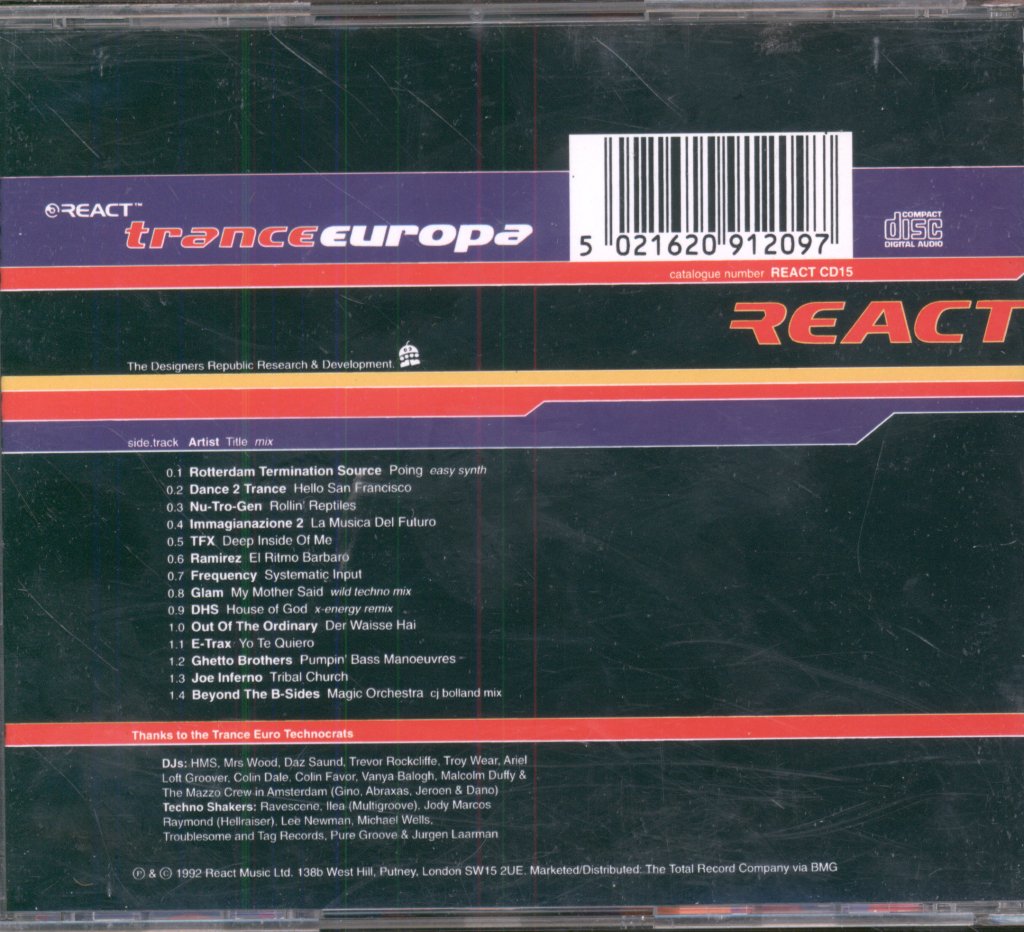 Various Artists - Reactivate 6 - Trance Europa - Cd