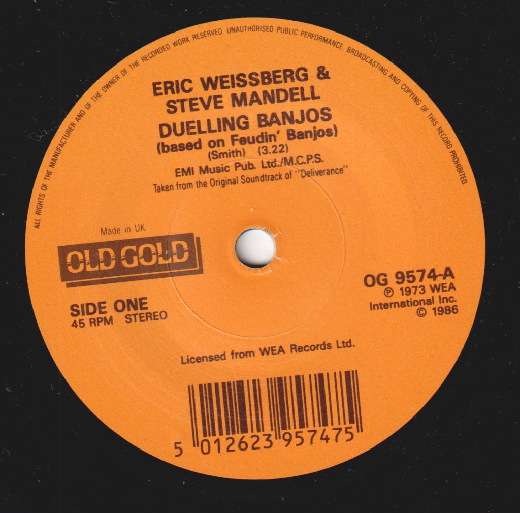 Eric Weissberg And Steve Mandell - Duelling Banjos - 7 Inch