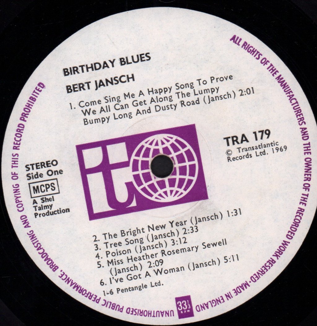 Bert Jansch - Birthday Blues - Lp