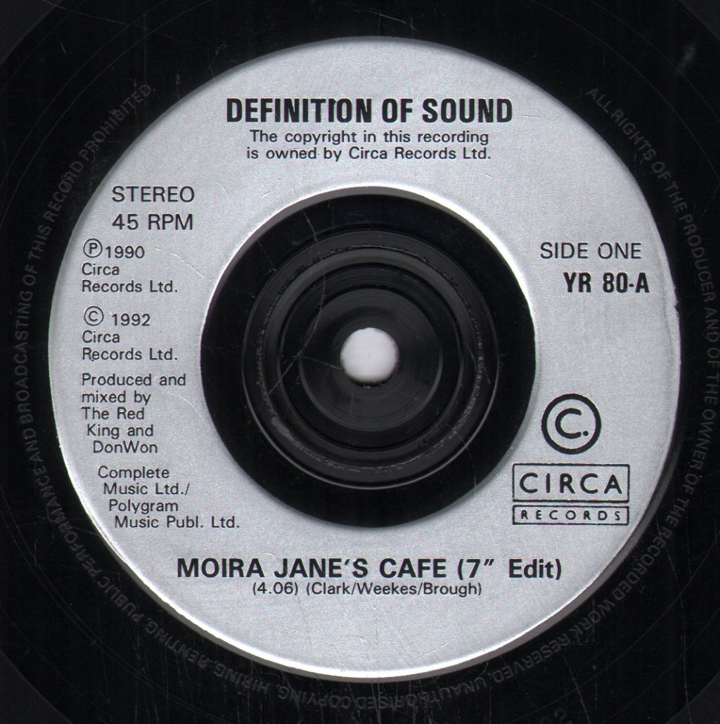 Definition Of Sound - Moira Jane's Cafe - 7 Inch