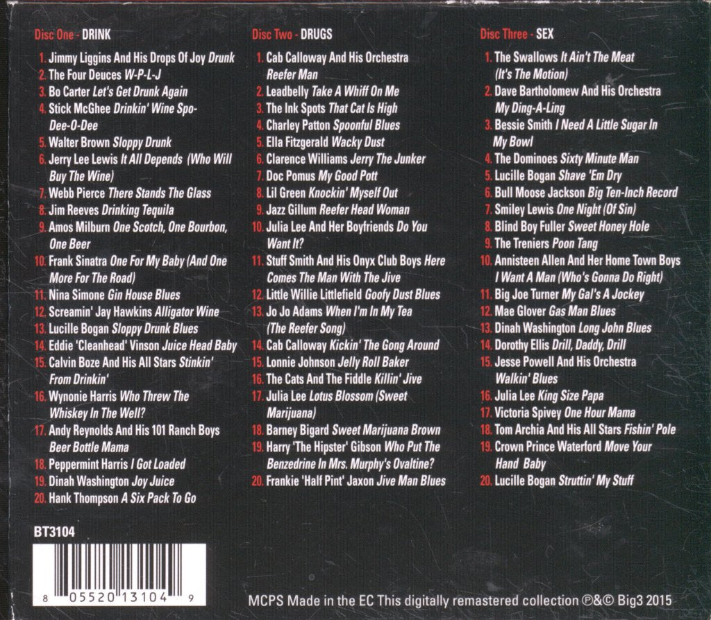 Various Artists - Drink Drugs Sex - Cd Set
