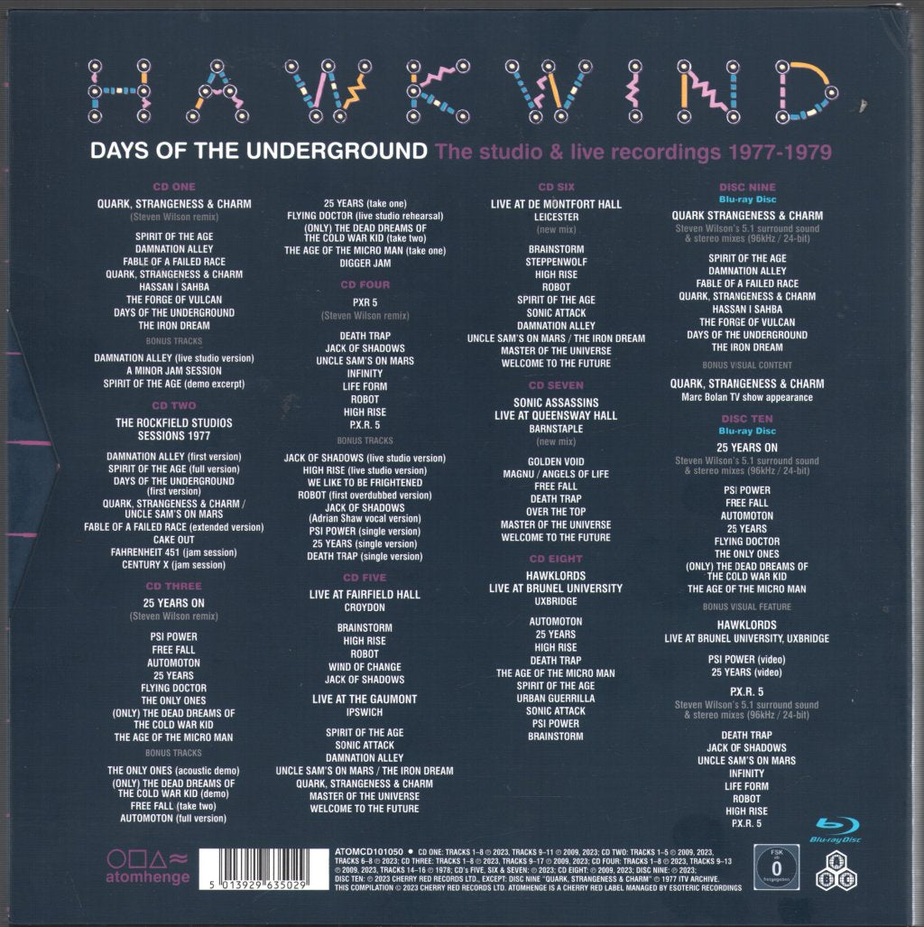 Hawkwind - Days Of The Underground (The Studio & Live Recordings 1977-1979) - Cd Box Set