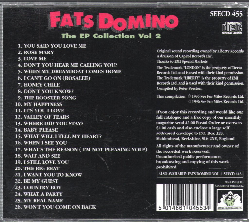 Fats Domino - EP Collection Vol. 2 - Cd