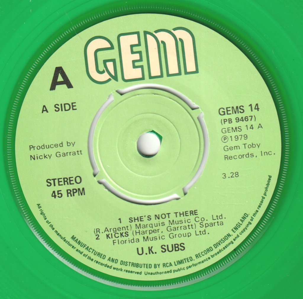 UK Subs - She's Not There - 7 Inch