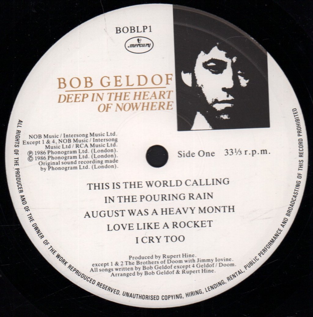 Bob Geldof - Deep In The Heart Of Nowhere - Lp