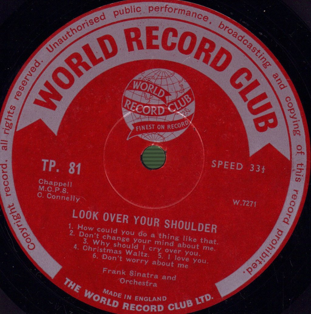 Frank Sinatra - Look Over Your Shoulder - Lp