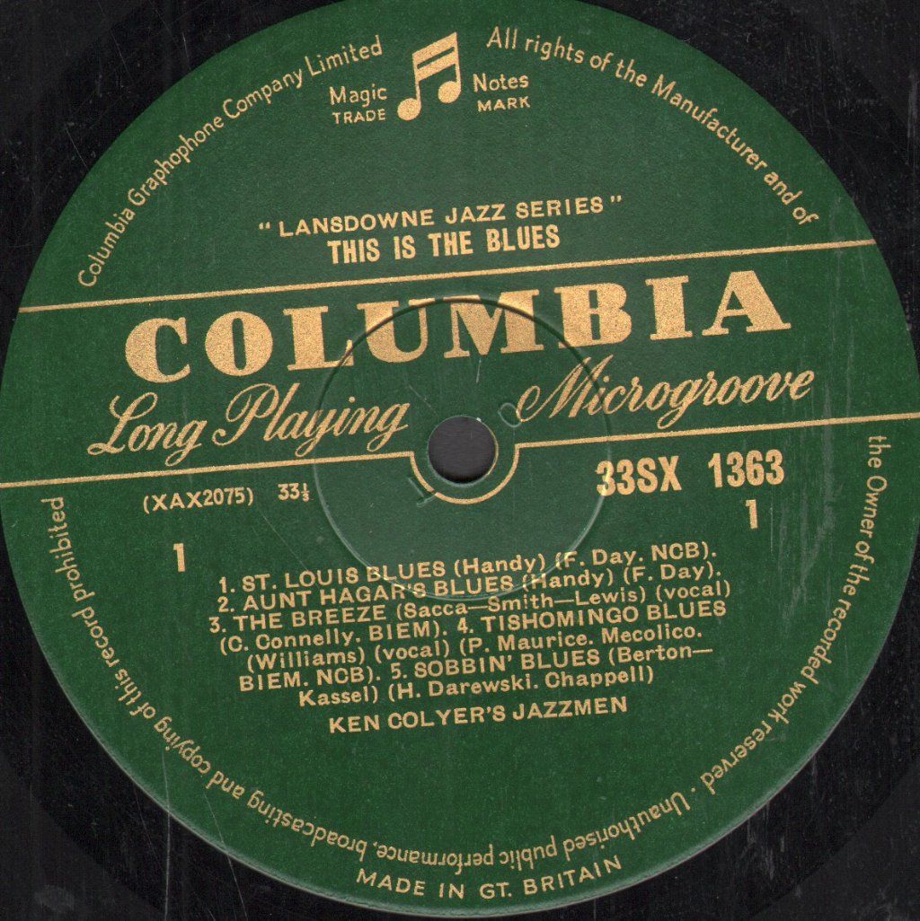 Ken Colyer's Jazzmen - This Is The Blues Volume 1 - Lp