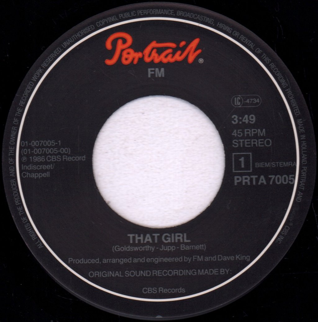 FM - That Girl - 7 Inch