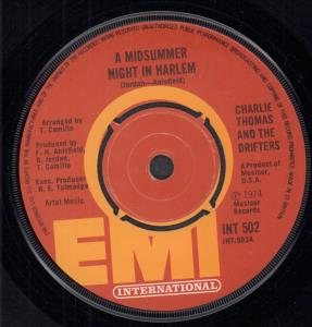 Charlie Thomas And The Drifters - A Midsummer Night In Harlem - 7 Inch