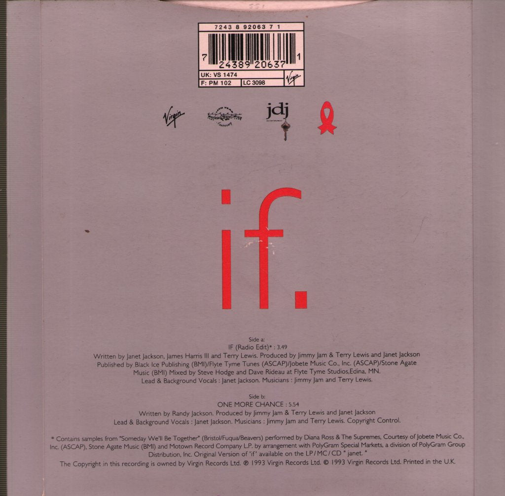 Janet Jackson - If - 7 Inch