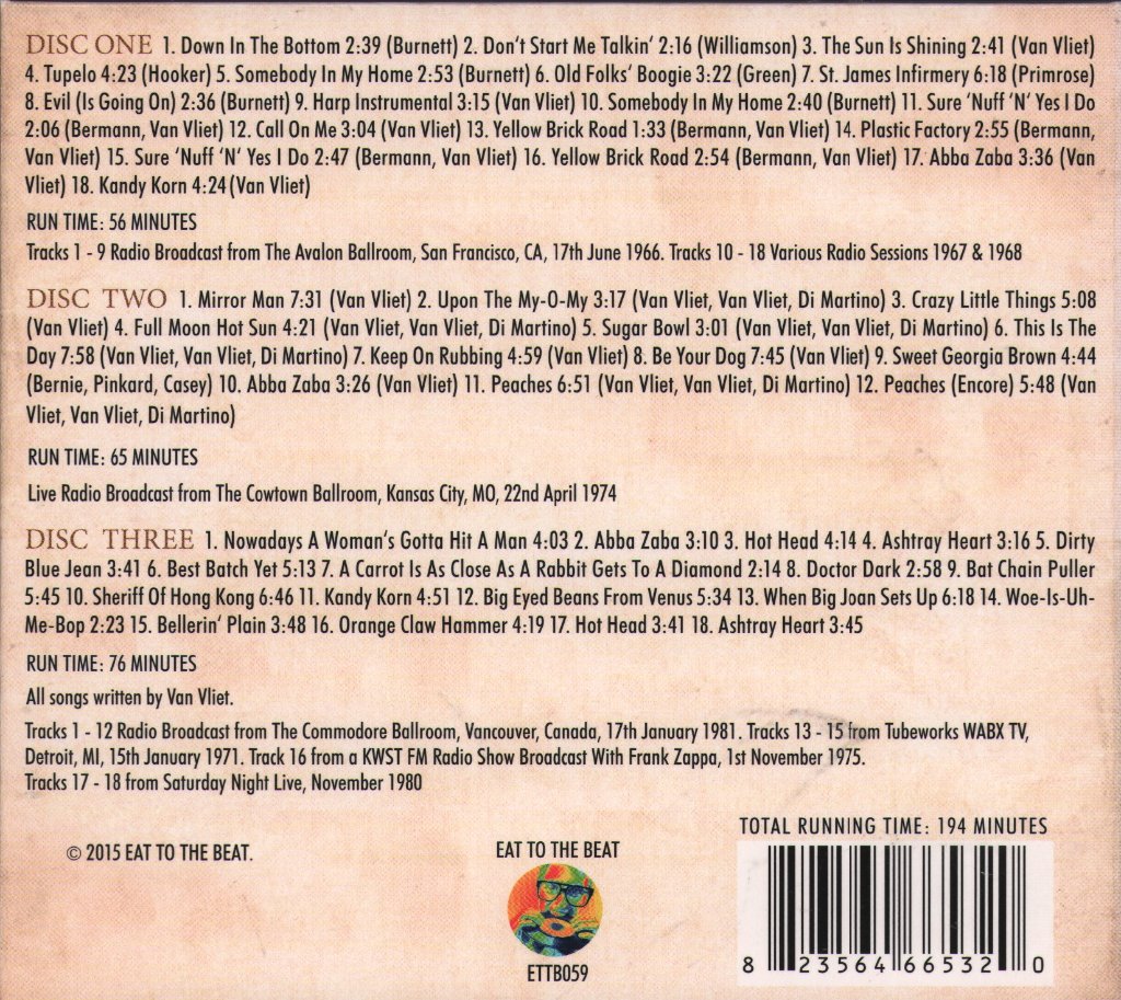 Captain Beefheart - Transmission Impossible - Triple Cd