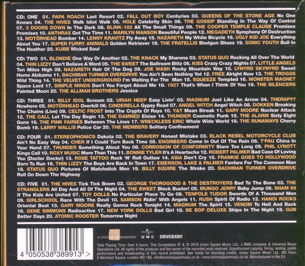 Various Artists - Driven By Rock - 100 Essential Driving Songs - Cd Set